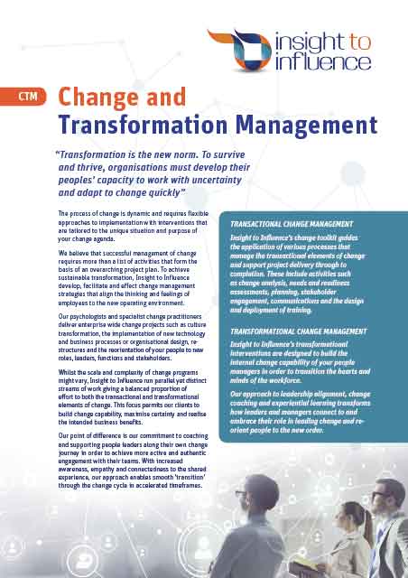 Change and Transformation Management